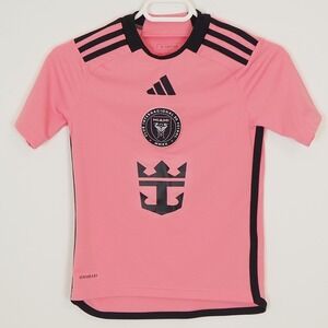 Youth Adidas Inter Miami CF Lionel Messi Home Jersey Sz S 9-10 Easy Pink MLS #10